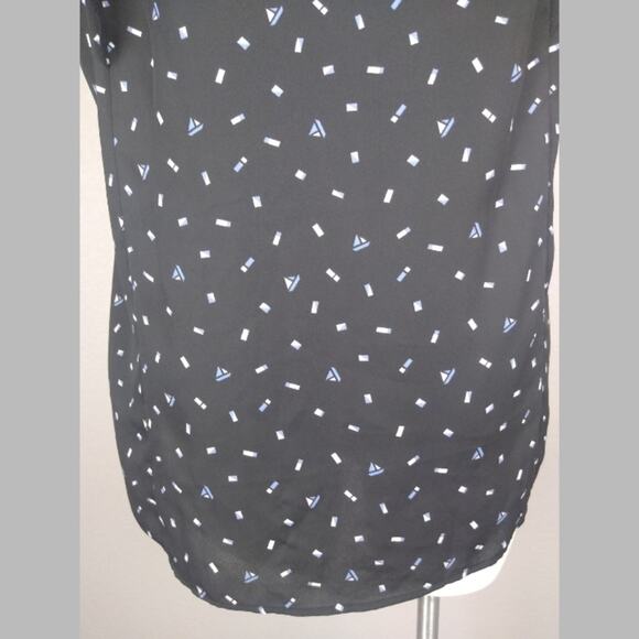Torrid Black Confetti Crisscross Georgette Blouse Size 1 - Picture 8 of 12